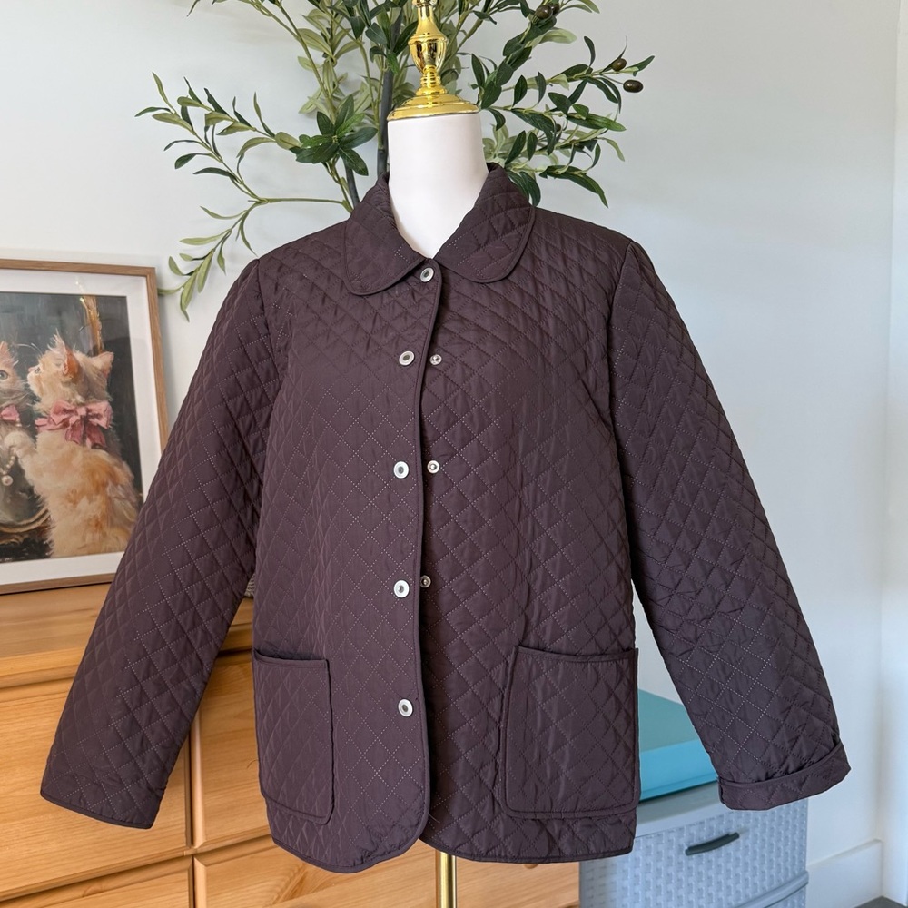 Lee Dark Brown Quilted Puffer Jacket